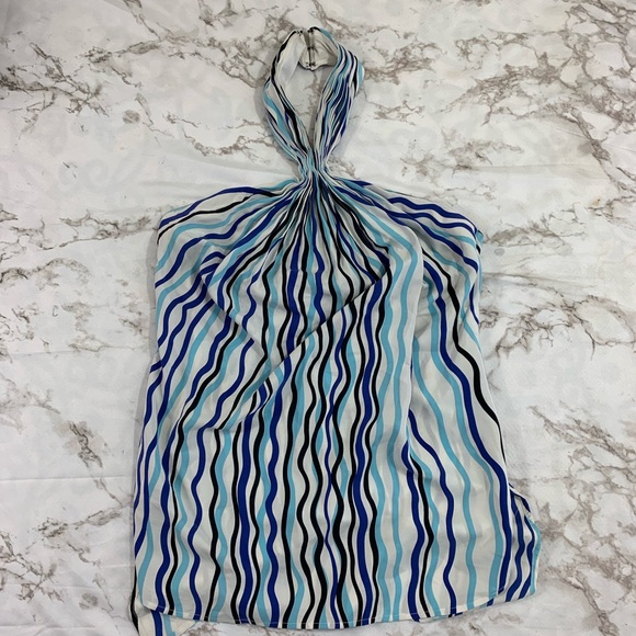 Diane von Furstenberg Alyssa Top in Tigris Blue - Picture 3 of 6